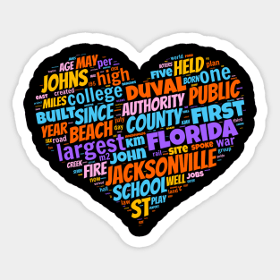 I love Jacksonville Sticker
